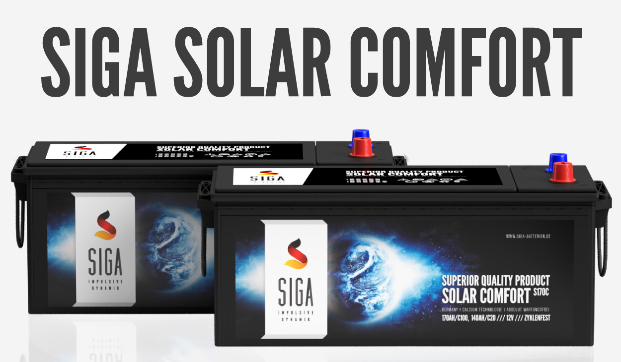 SIGA Solar Batterien und  Solar Comfort Batterien