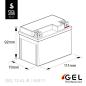 Preview: SIGA Bike Gel Motorrad Batterie YB4L-B 5AH 12V
