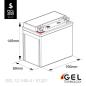 Preview: SIGA Bike Gel Motorrad Batterie YT14B-4 14Ah 12V