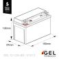 Preview: SIGA Bike Gel YTX12A-BS 12Ah 12V