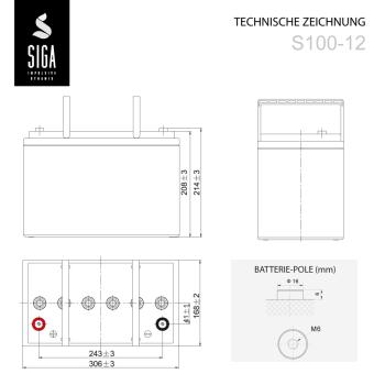 SIGA Helios GEL Batterie 100Ah 12V