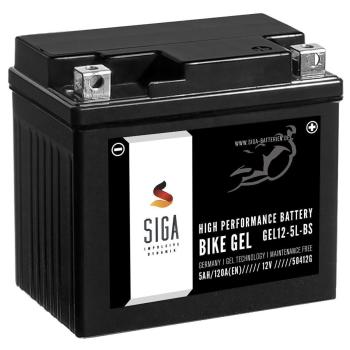 SIGA Bike Gel Motorrad Batterie YTX5L-BS 5Ah 12V