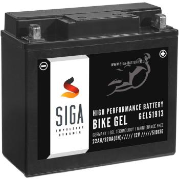 Preview: SIGA Bike Gel Motorradbatterie 51913 22AH 12V