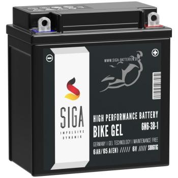 Preview: SIGA Bike Gel Motorradbatterie 6N6-3B-1 6Ah 6V