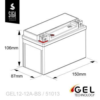 SIGA Bike Gel YTX12A-BS 12Ah 12V