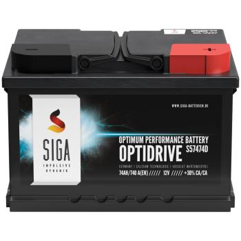 Preview: SIGA OptiDrive Autobatterie 74Ah 12V