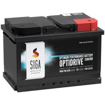 Preview: SIGA OptiDrive Autobatterie 80Ah 12V -1-