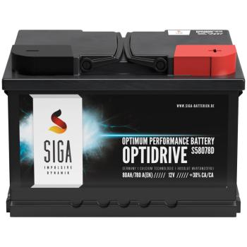 Preview: SIGA OptiDrive Autobatterie 80Ah 12V -1-