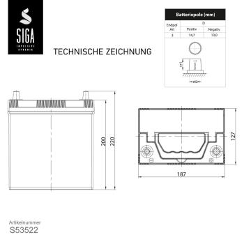 Preview: Batteria auto SIGA Performance Asia PPR 35Ah 12V