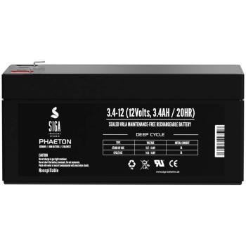 Preview: SIGA Phaeton AGM Battery 3.4Ah 12V
