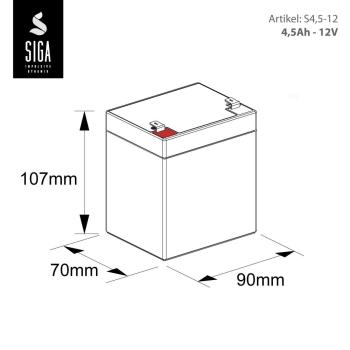 SIGA Phaeton AGM Deep Cycle Battery 4.5Ah 12V