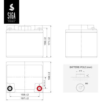 Batteria SIGA Phaeton AGM Deep Cycle 40Ah 12V