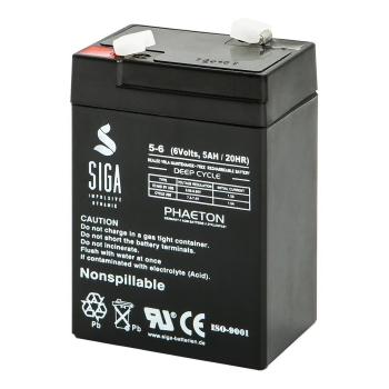 Batteria SIGA Phaeton AGM Deep Cycle 5Ah 6V