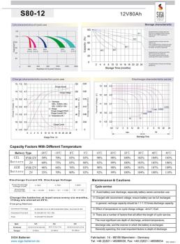 Batteria SIGA Phaeton AGM Deep Cycle 80Ah 12V