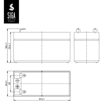 Batteria SIGA Phaeton 12V 1,2Ah
