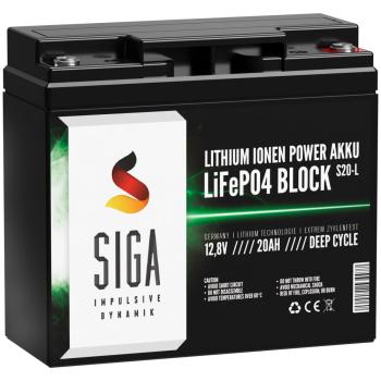 Preview: SIGA Lithium Batterie 20Ah 12,8V LiFePO4