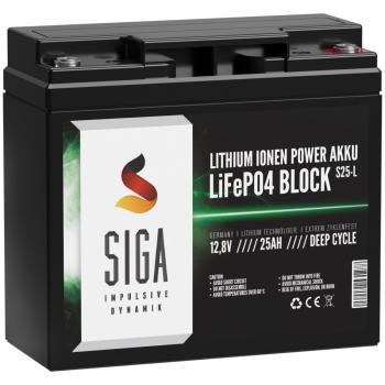 Preview: SIGA Lithium Batterie 25Ah 12,8V LiFePO4