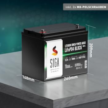 SIGA Lithium Batterie LiFePO4 100Ah 12V