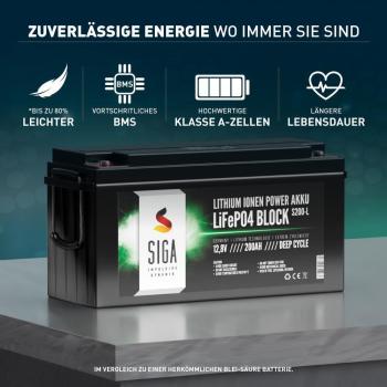 Preview: SIGA Lithium Batterie LiFePO4 200Ah 12,8V