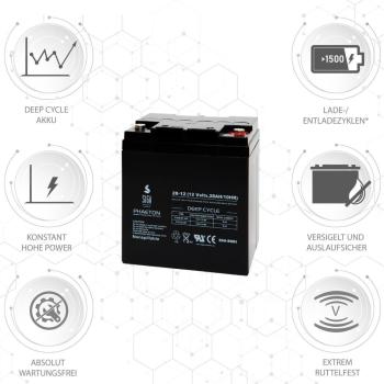 Preview: SIGA Phaeton AGM Deep Cycle Akku 28Ah 12V