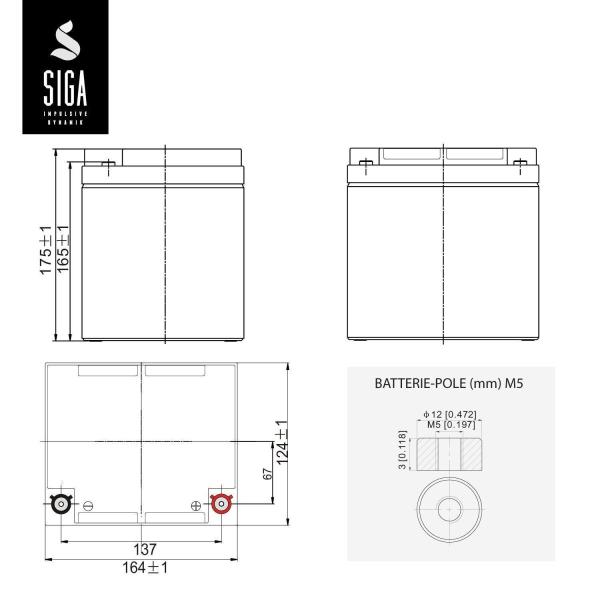 Batteria SIGA Phaeton AGM Deep Cycle 28Ah 12V