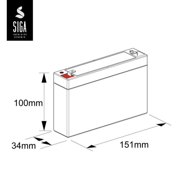 SIGA Phaeton AGM Deep Cycle Battery 7.2Ah 6V