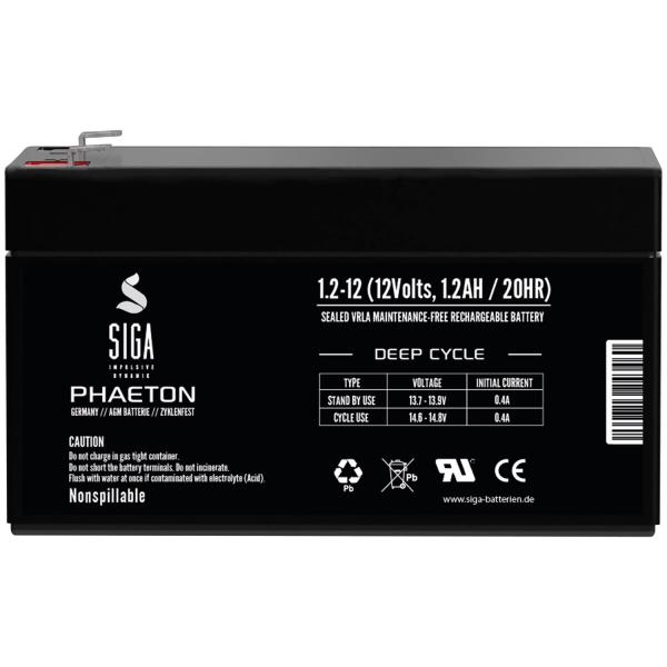 Batteria SIGA Phaeton 12V 1,2Ah