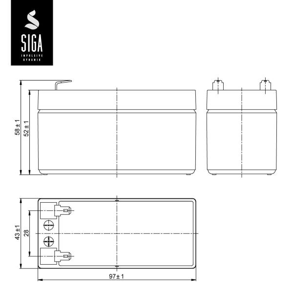 Batteria SIGA Phaeton 12V 1,2Ah