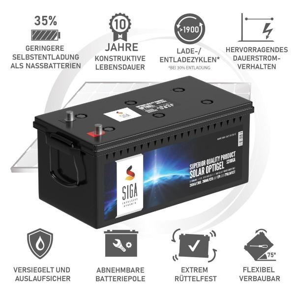 SIGA SOLAR OPTIGEL Solar Battery 280Ah 12V