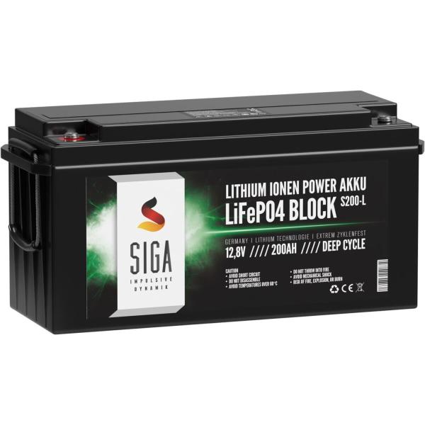 SIGA Lithium Batterie LiFePO4 200Ah 12,8V