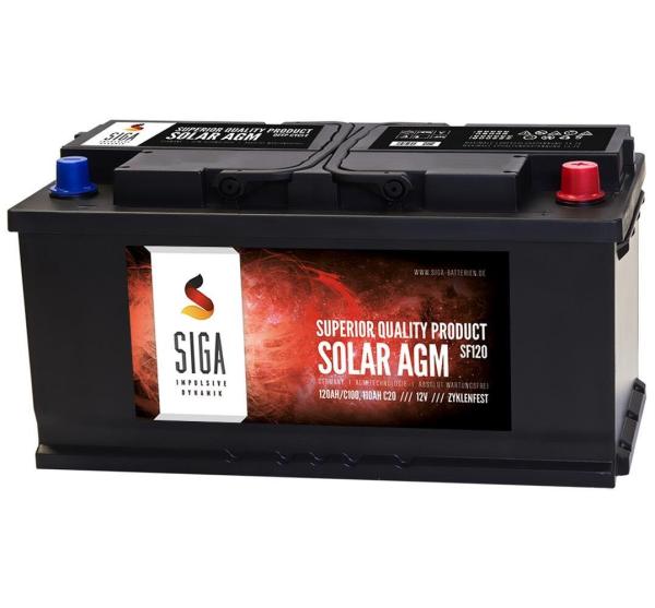 SIGA AGM Solarbatterie 120Ah 12V